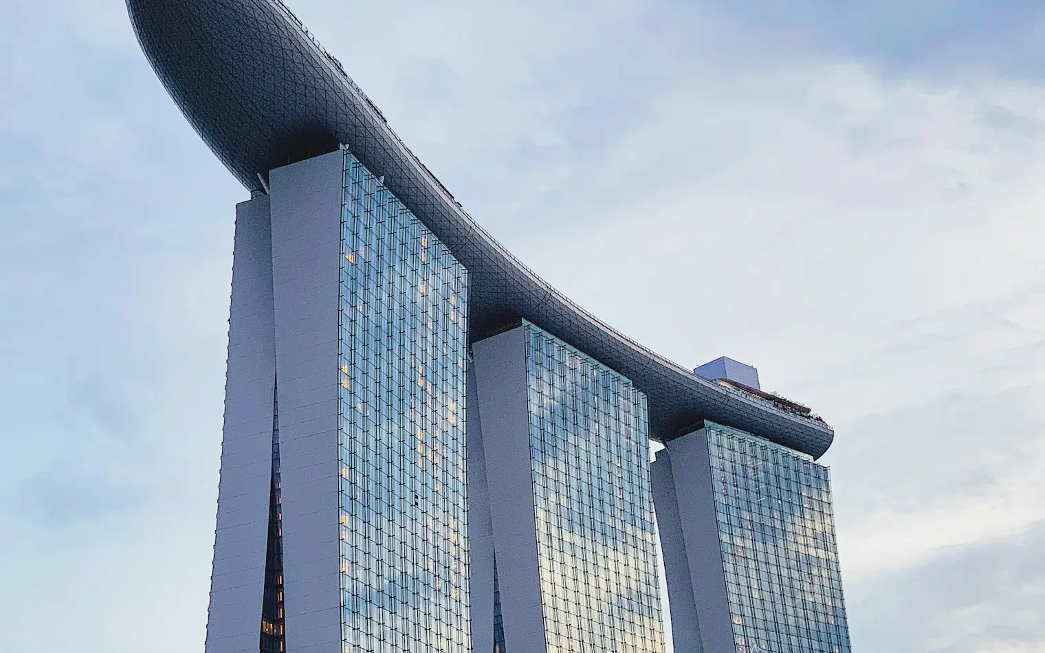 Marina Bay Sands rising above the waterfront in Singapore