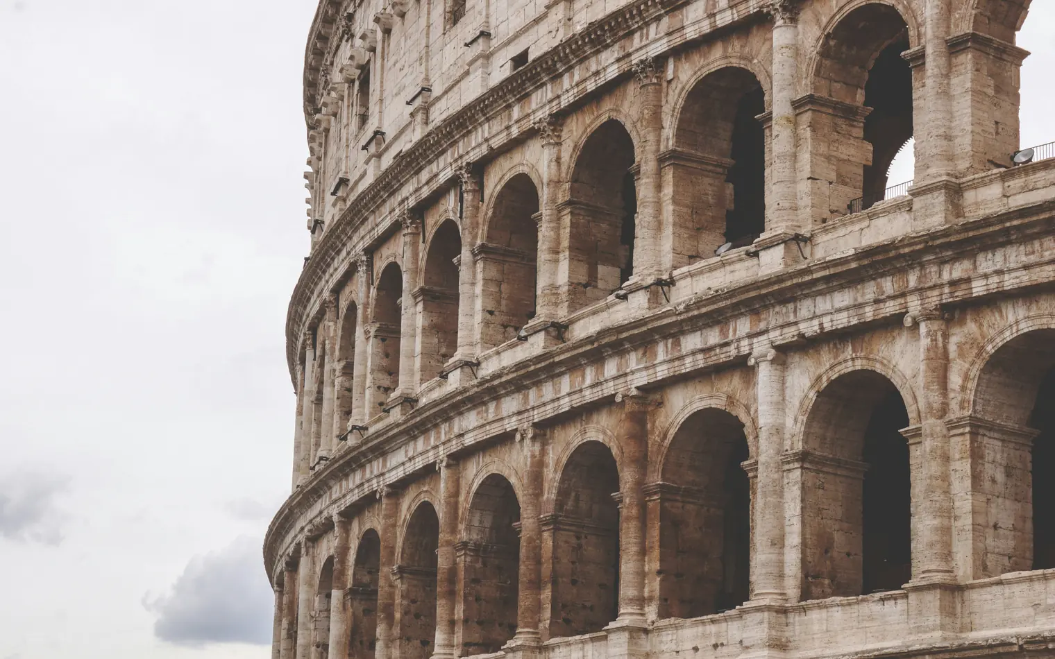 The Colosseum in Rome, Italy, lit by late afternoon sun