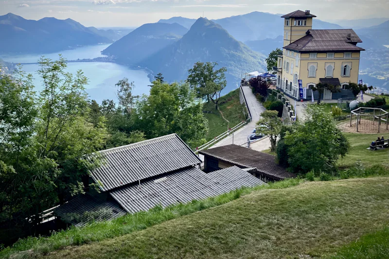 View over Lake Lugano and the mountains of Ticino, Switzerland