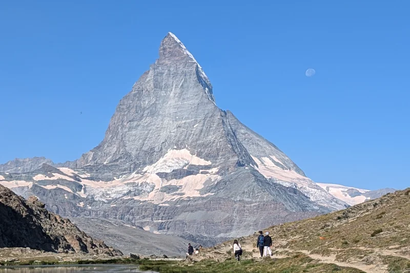 The Matterhorn seen from a hiking trail above Zermatt, Switzerland