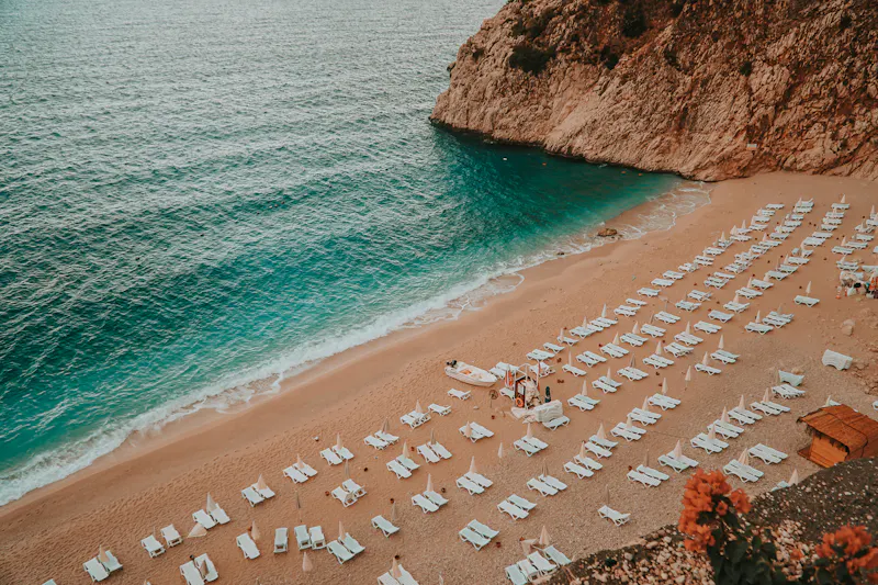 Kaputaş beach between Kaş and Kalkan on the Turquoise Coast, Turkey